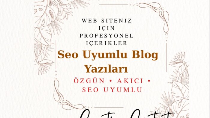 SEO uyumlu, akıcı ve özgün blog yazıları yazıyorum
