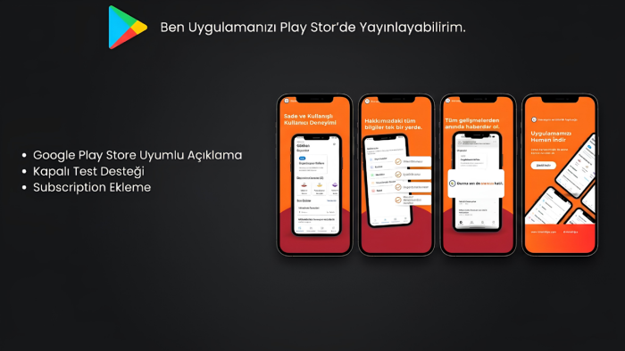 uygulamanızı Google Play mağazada yayınlayabilirim