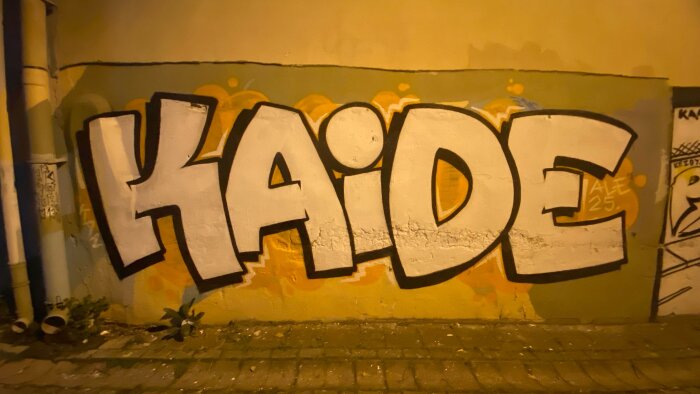 duvarlara/kepenklere graffiti yapmaktayım