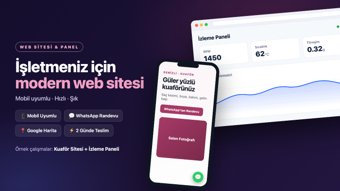 işletmeniz için mobil uyumlu web sitesi yaparım