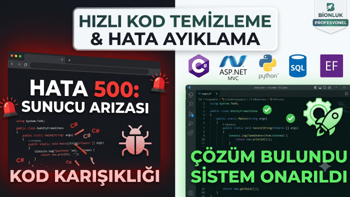 ASP.NET ve web projelerinizdeki hataları gideririm
