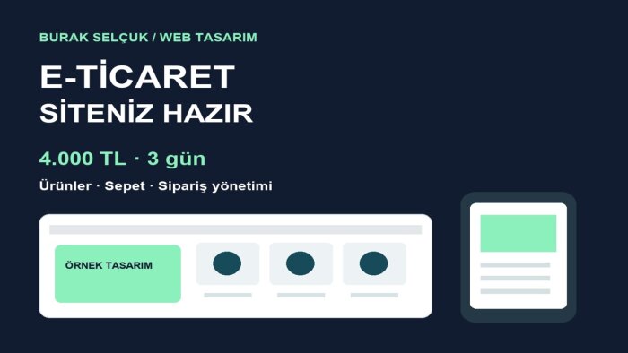 mobil uyumlu WooCommerce e-ticaret sitenizi kurabilirim