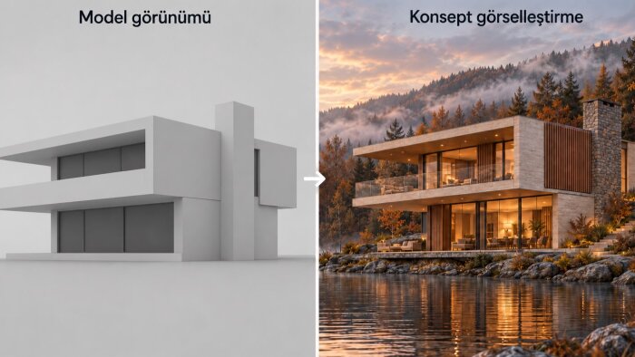 yapay zekâ ile mimari projelerinizi görselleştiririm