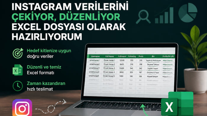 hedef kitle verilerini Excel olarak hazırlıyorum