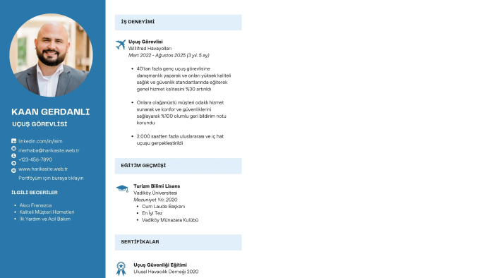 el ile yazılan CV 'lirinizi düzenlerim