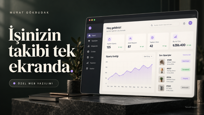işletmenize özel yönetim paneli ve web uygulaması yaparım