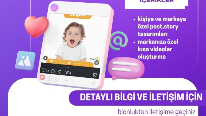 markanız ve sayfanıza özel sosyal medya tasarımı yaparım