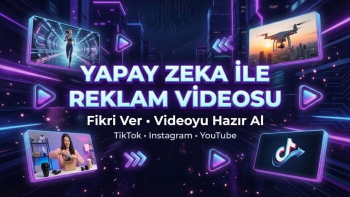 yapay zeka ile size veya firmanıza reklam videosu yapıyorum