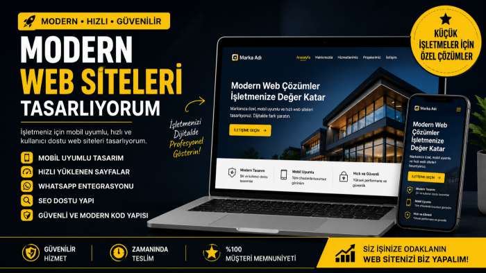 küçük işletmeler için premium web sitesi tasarlıyorum