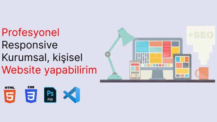 profesyonel responsive kurumsal, kişisel website yapabilirim