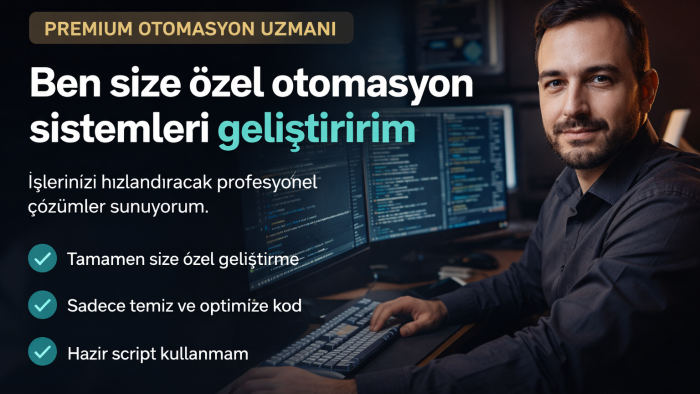 size özel otomasyon sistemi geliştiririm