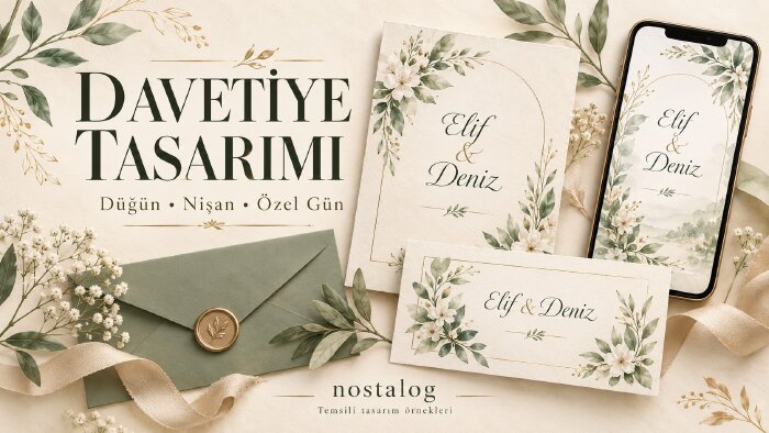 özel günleriniz için şık davetiye tasarımları hazırlarım