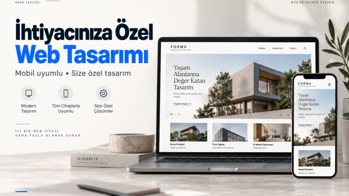 ihtiyacınıza özel web sitesi tasarlar ve geliştiririm