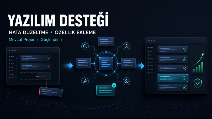 mevcut yazılımınızı geliştirebilir ve hataları giderebilirim