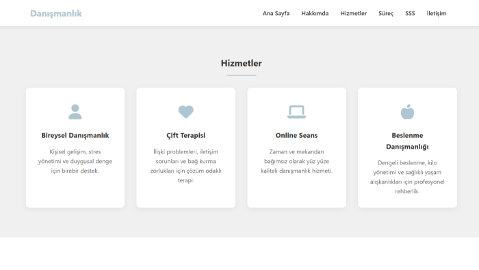psikolog ve diyetisyenler için tek sayfa websitesi yaparım