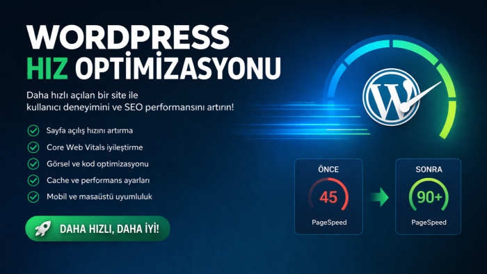 Wordpress sitenizi hızlandırırm, sitenizi optimize ederim