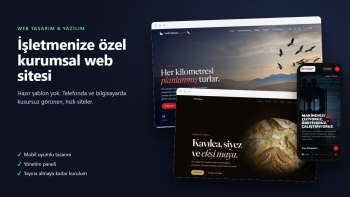 işletmenize özel mobil uyumlu kurumsal site yaparım