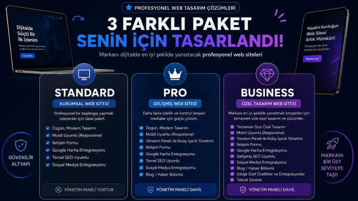 fikrinizi profesyonel bir web sitesine dönüştürüm