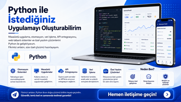 sizin için istediğiniz her uygulamayı oluşturabilirim