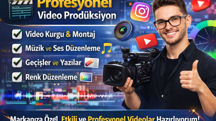 ihtiyacın olan her türden video kurgulayabilirim