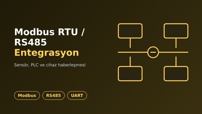 Modbus RTU ve RS485 cihaz haberleşmesi kurarım