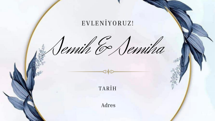 sizin için 3 farklı davetiye tasarımı yaparım