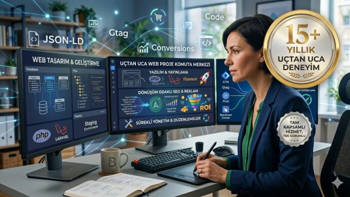 web sitenizi uçtan uca yönetirim