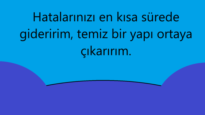 sitenizdeki hataları en performanslı şekilde gideririm