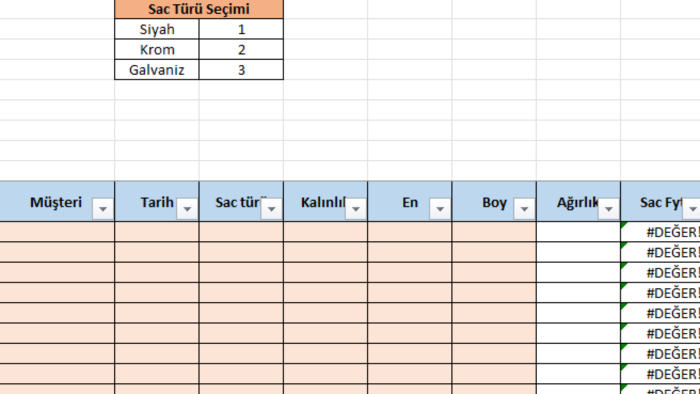 excel üzerinden verinizi analiz edip tablo oluşturabilirim