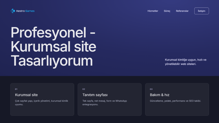 profesyonel web sitesi tasarlıyorum