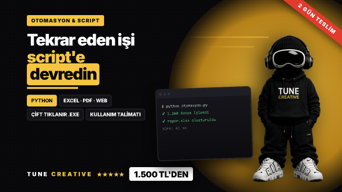 python ile otomasyon ve script yazarım
