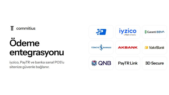 sitenize iyzico, PayTR ya da banka sanal POS'u bağlarım