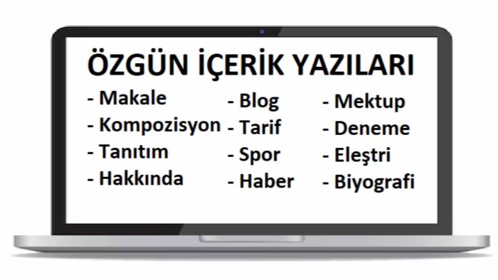 istediğiniz bir konuda metin yazabilirim