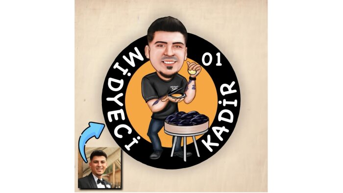 karikatürlü logo hazırlıyorum