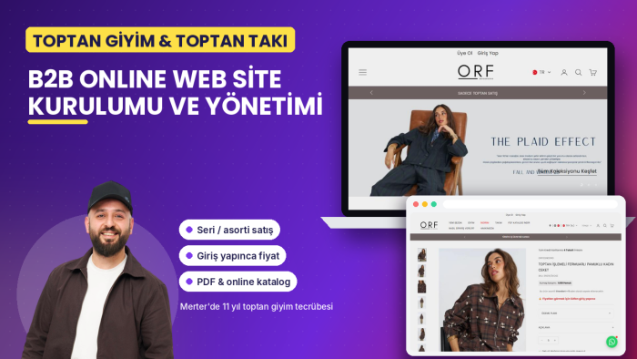 toptan giyim ve takı için Shopify B2B web sitesi kurarım