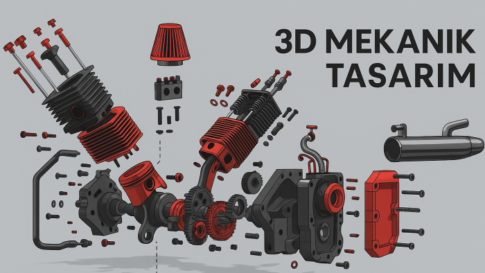 makine parçaları ve sistemleri için 3D tasarım yapabilirim