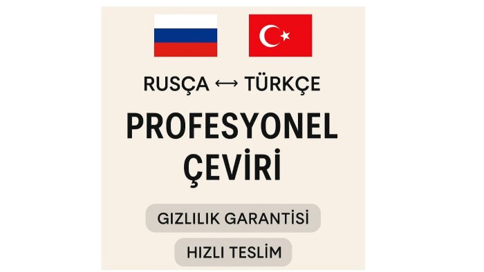 Rusça Türkçe çevirmenlik yapabilirim