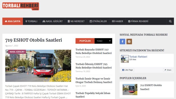 torbalirehberi.com sitemde tanıtım yazısı yayınlarım