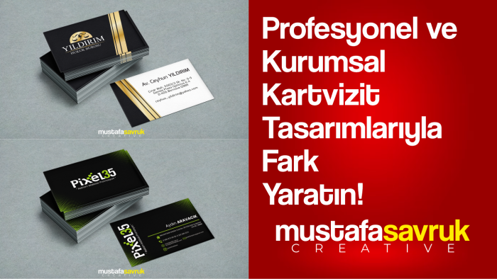 size dikkat çekici kartvizitler hazırlayabilirim