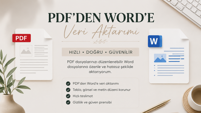 özenli şekilde PDF'den  Word'e veri aktarımı yaparım