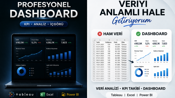 verilerinizi analiz eder, rapor hazırlarım