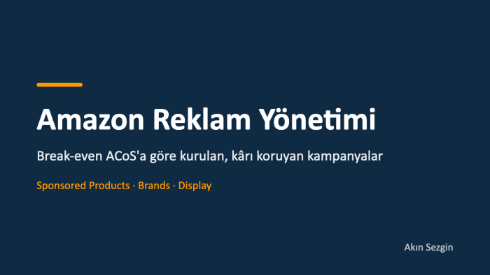 amazon reklamlarınızı kârlı hale getirebilirim