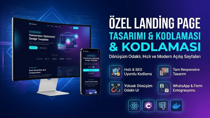 özel landing page tasarımı ve kodlaması yaparım