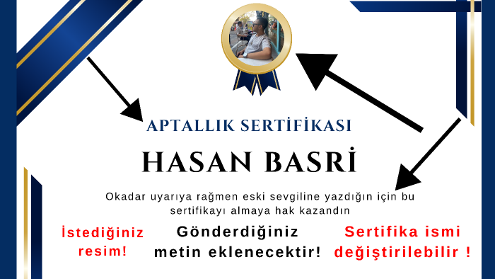 size özel sertifika tasarlayabilirim