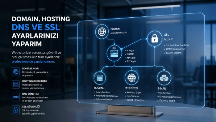 domain hosting DNS ve SSL ayarlarınızı yaparım