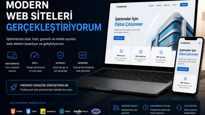 ihtiyaçlarınıza özel yazılımlar geliştiririm
