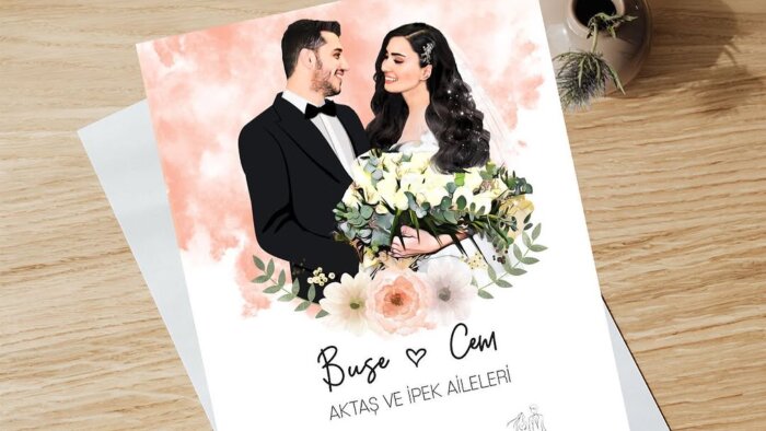 illüstrasyon ve karikatür davetiyelerinizi çiziyorum