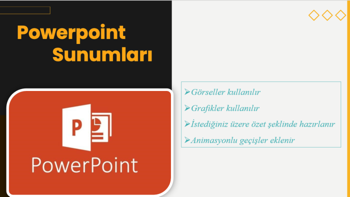 sizin için Powerpoint profesyonel sunuları yapabilirim