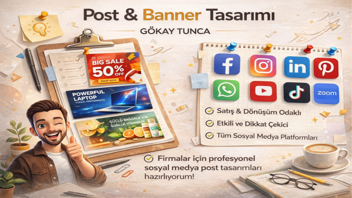 markanızı sosyal medyada öne çıkaran tasarımlar hazırlıyorum