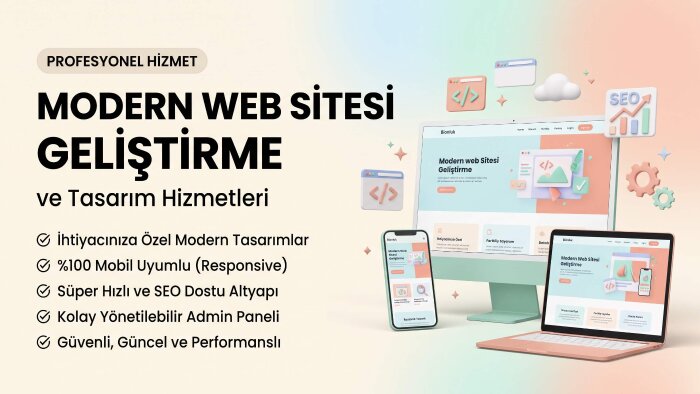 işletmenize uygun modern web sitesi geliştirebilirim